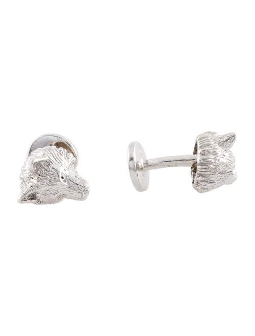 Robin Rotenier Wolf Head Cufflinks