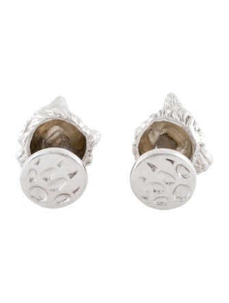 Robin Rotenier Wolf Head Cufflinks