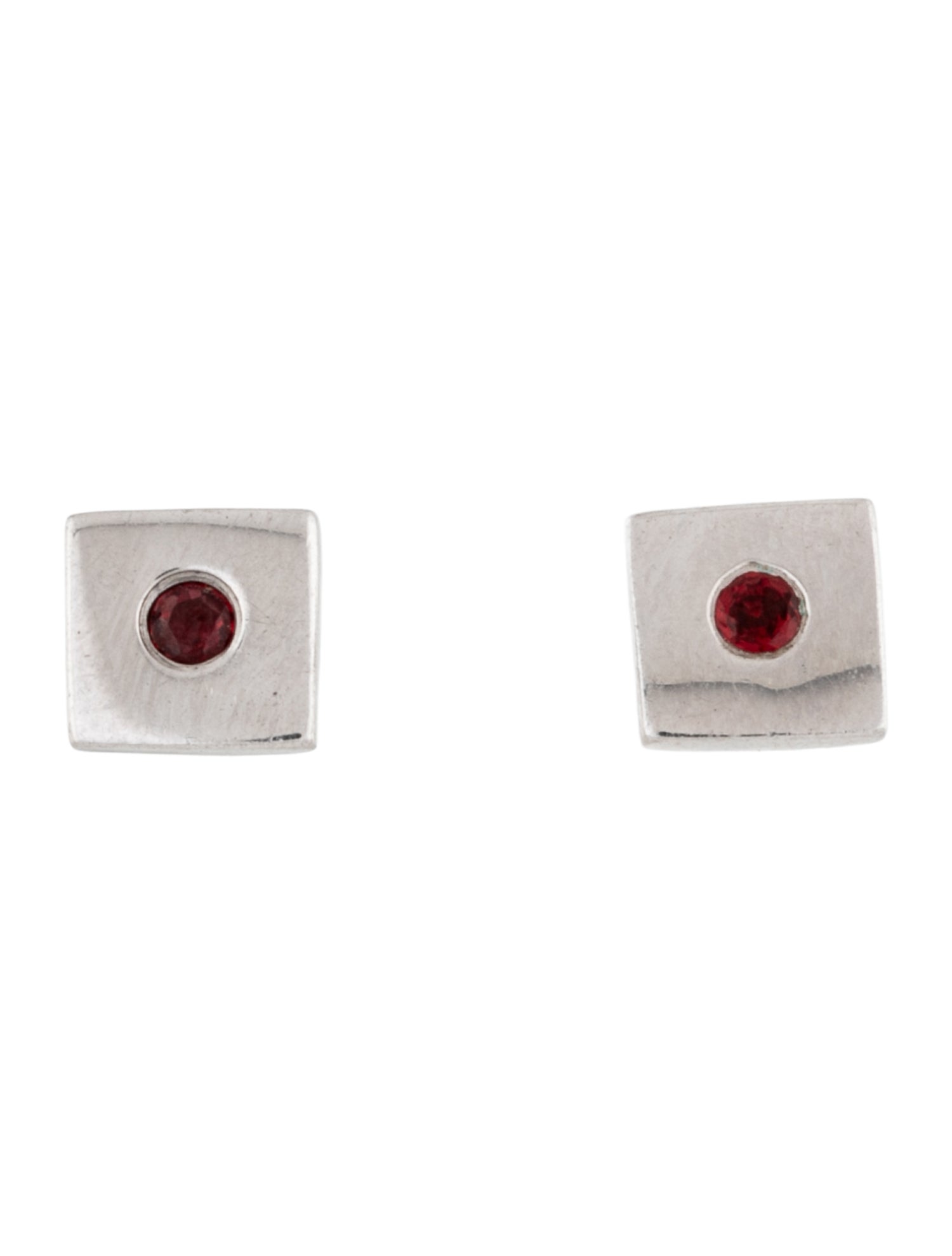 Robin Rotenier Orange Sapphire Stud Earrings