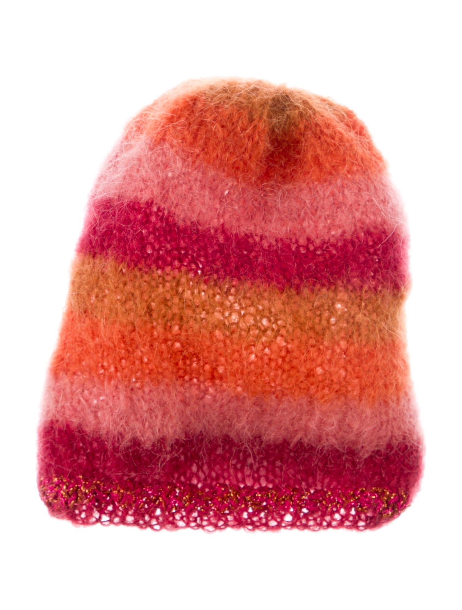 Rose Carmine Knit Beanie