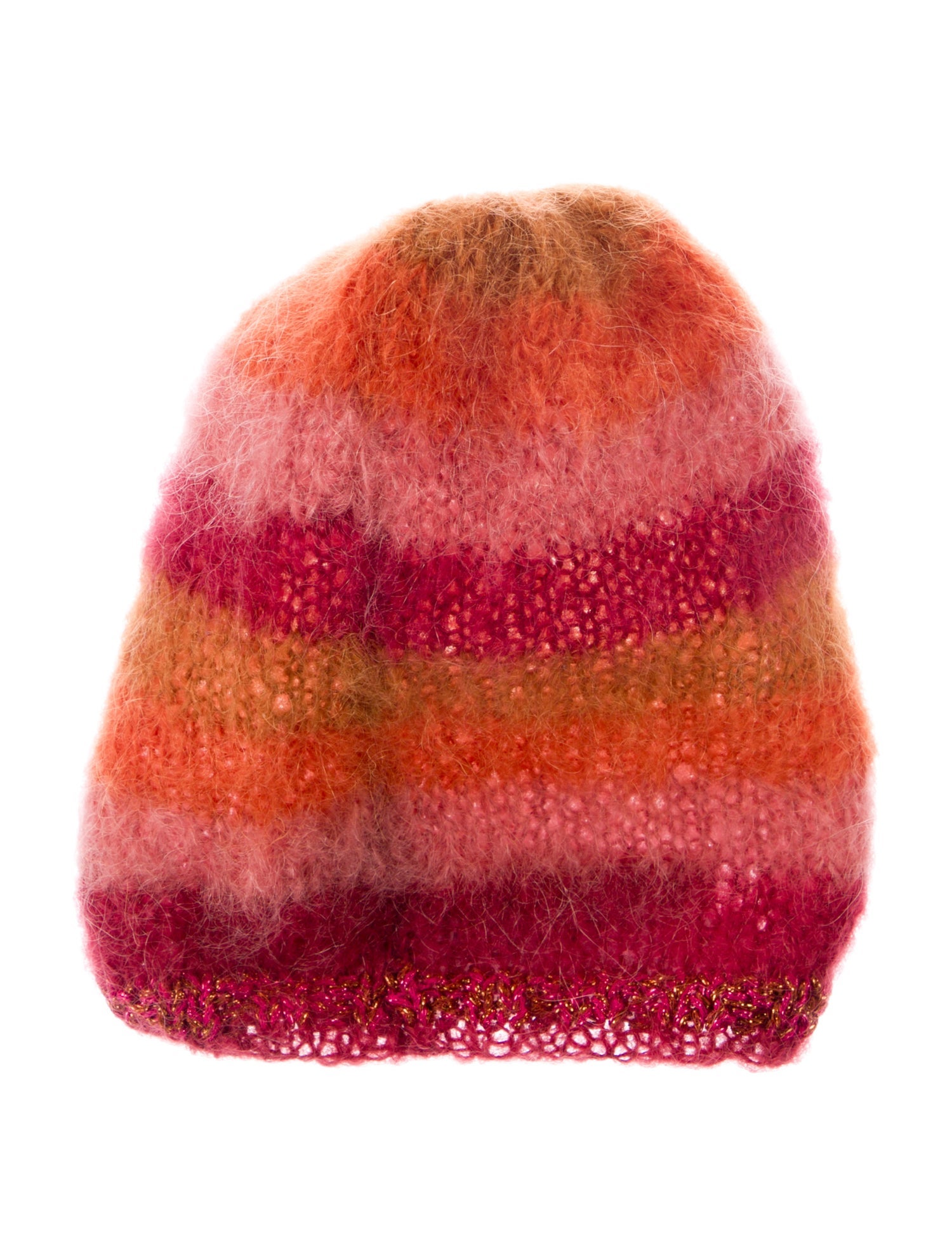 Rose Carmine Knit Beanie