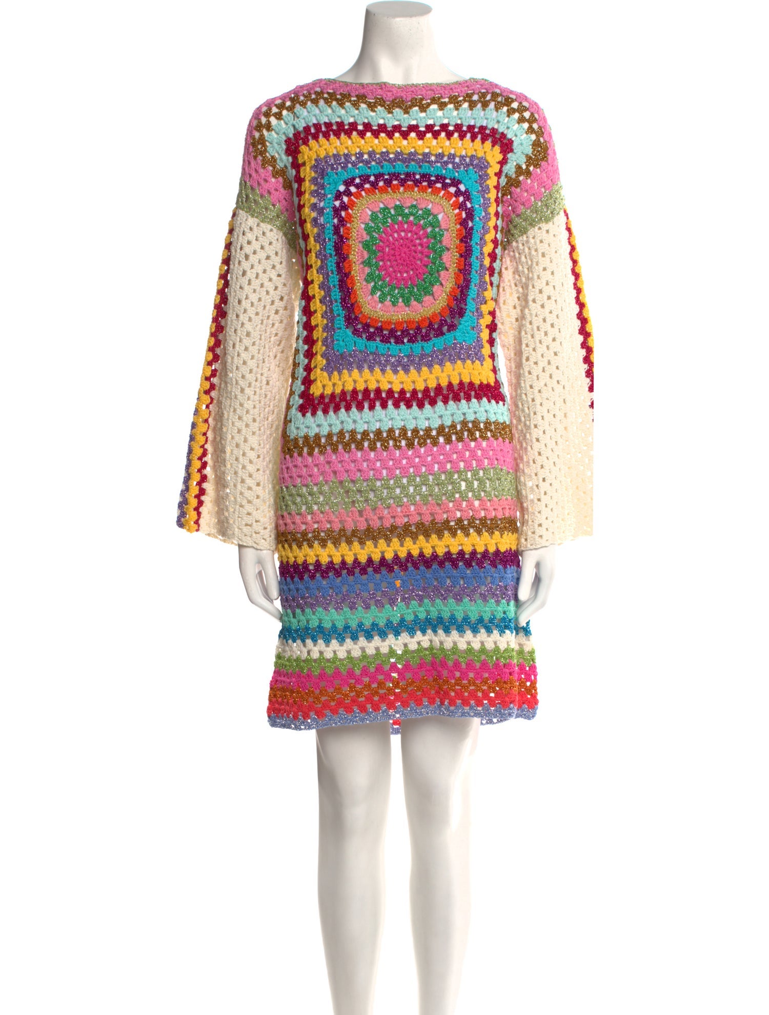 Rose Carmine Printed Mini Dress