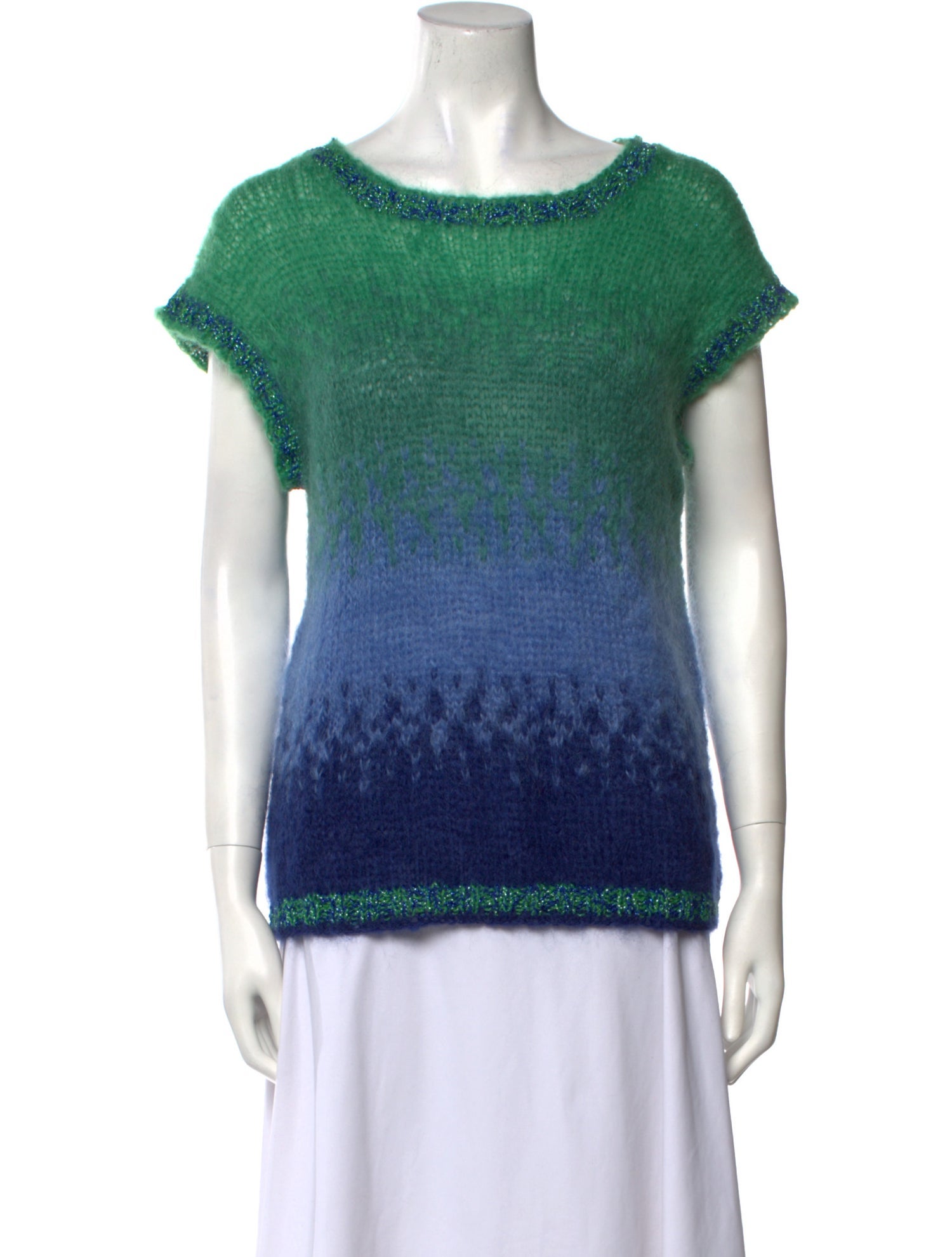 Rose Carmine Mohair Bateau Neckline Sweater w/ Tags