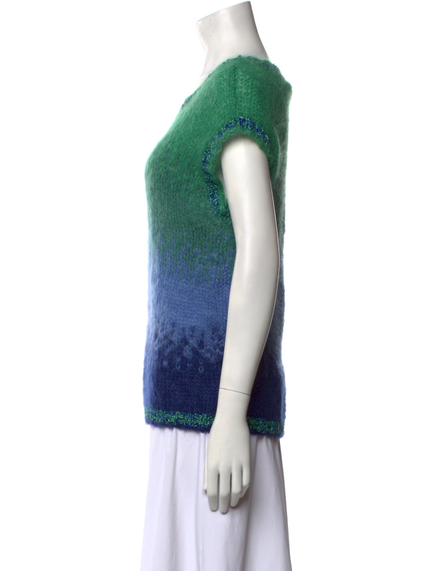 Rose Carmine Mohair Bateau Neckline Sweater w/ Tags