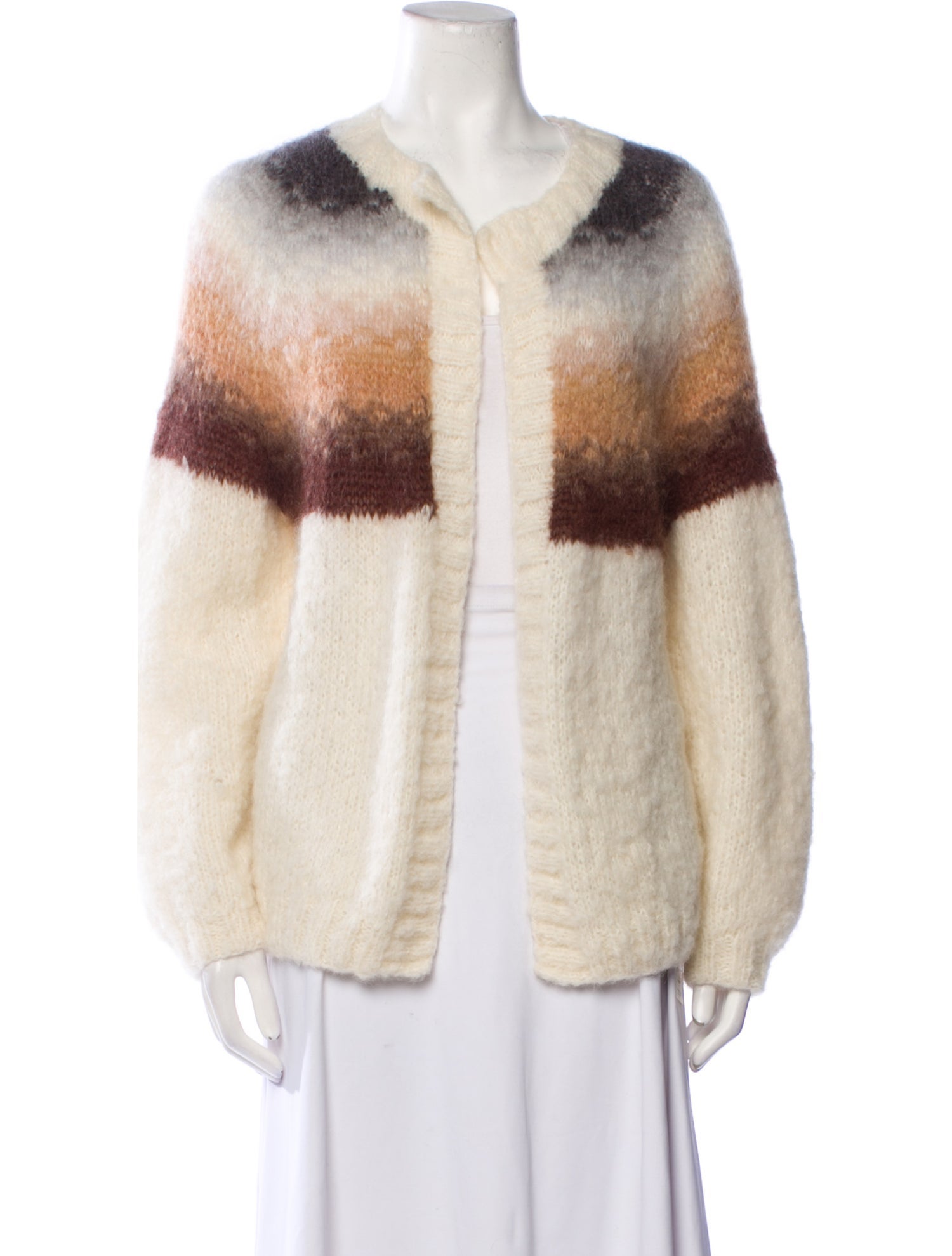 Rose Carmine Alpaca Striped Sweater