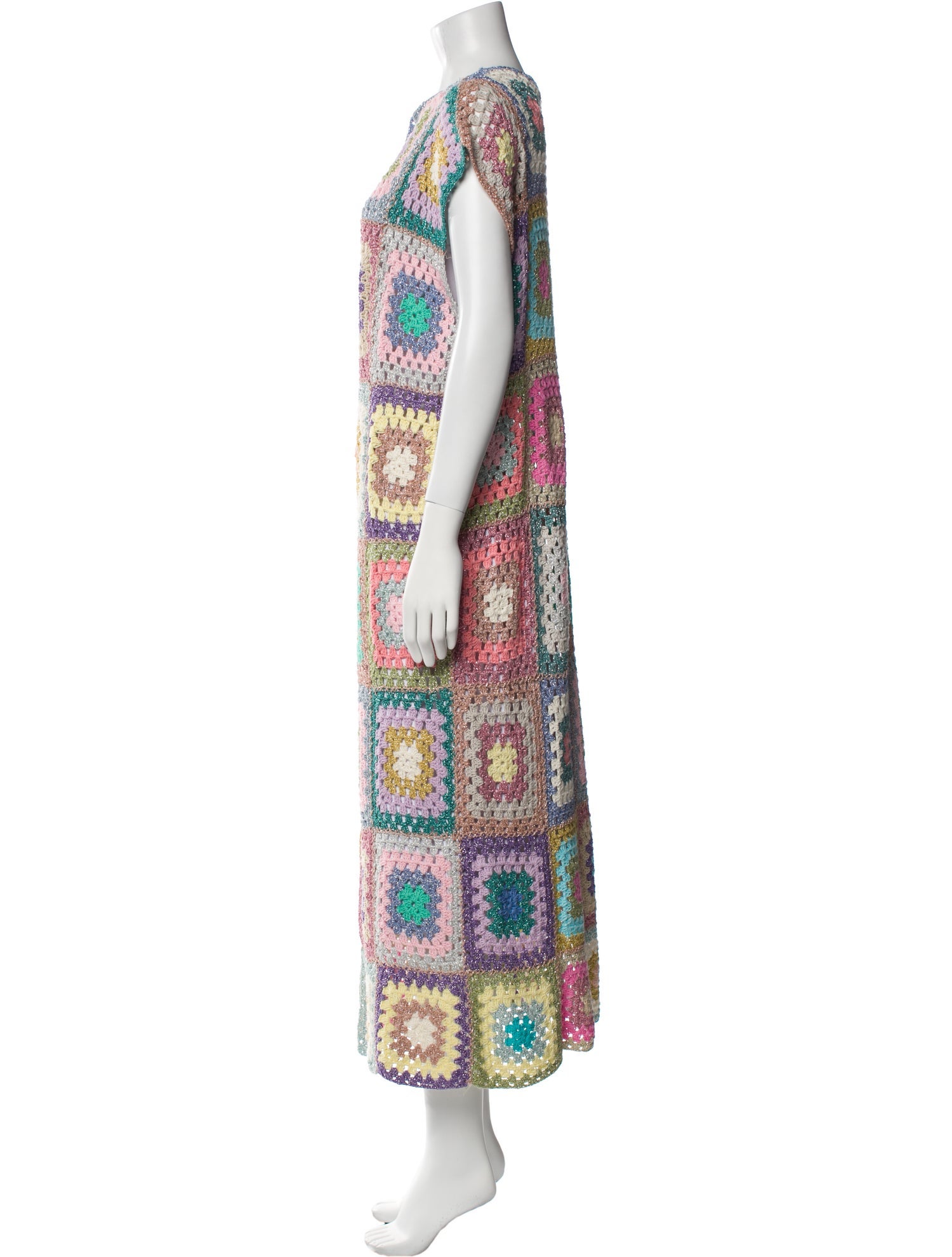 Rose Carmine Printed V-Neck Sweater