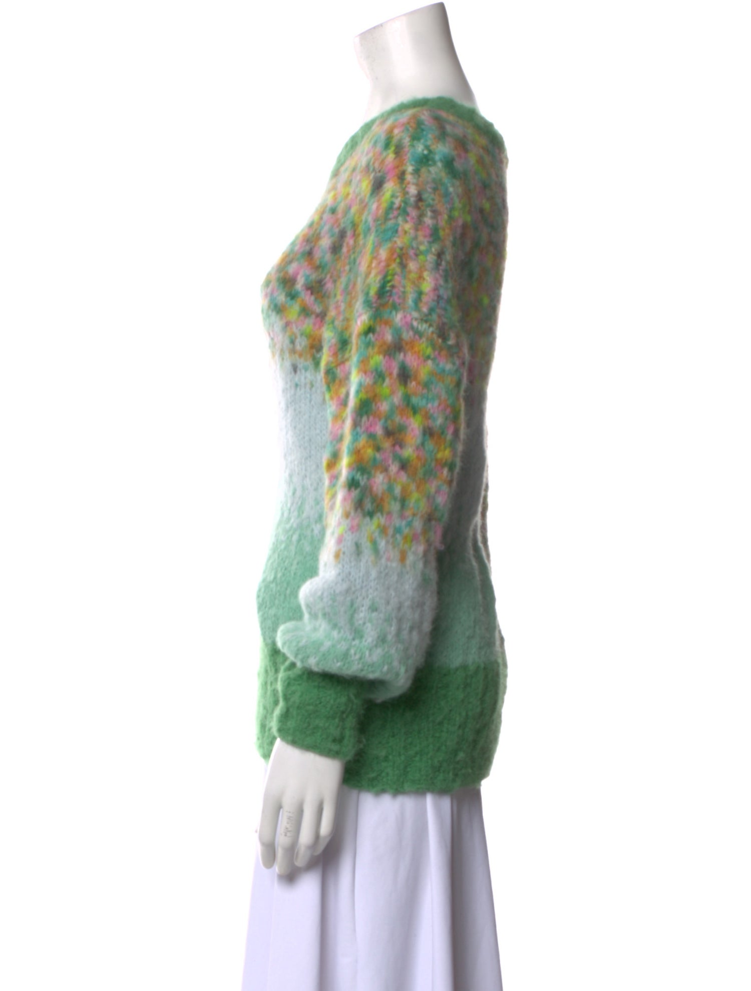 Rose Carmine Alpaca Printed Sweater