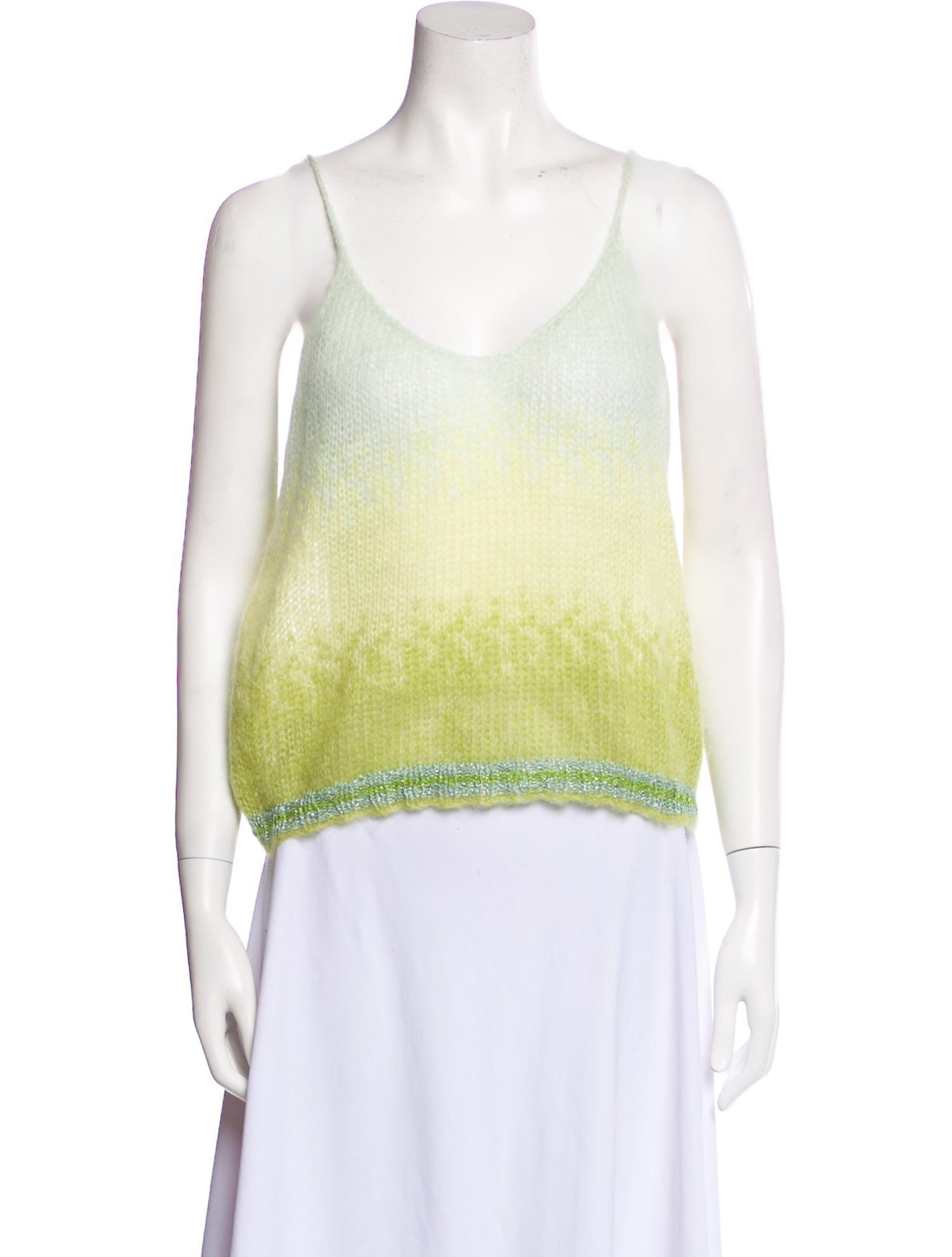 Rose Carmine Mohair Tie-Dye Print Sweater