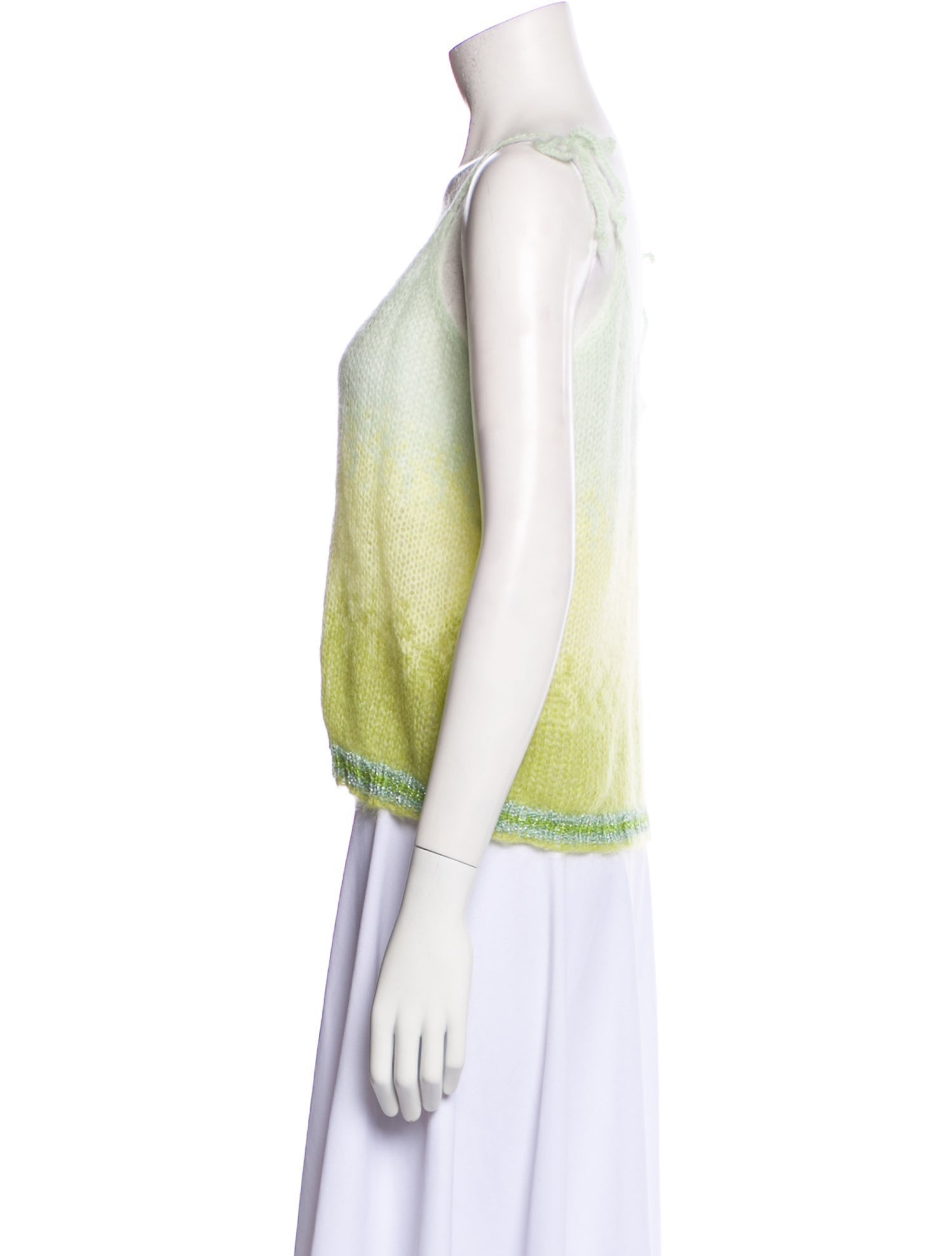 Rose Carmine Mohair Tie-Dye Print Sweater