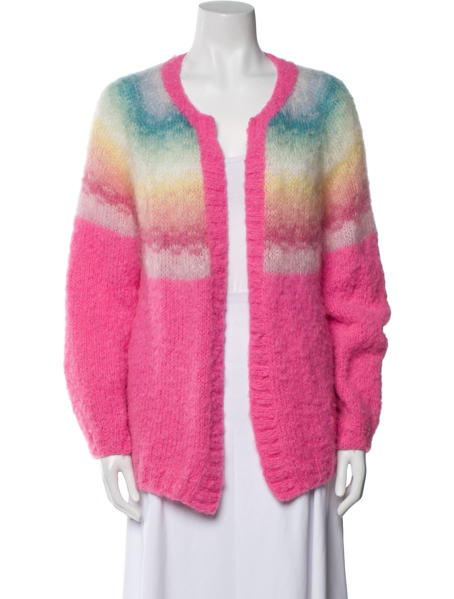 Rose Carmine Alpaca Striped Sweater