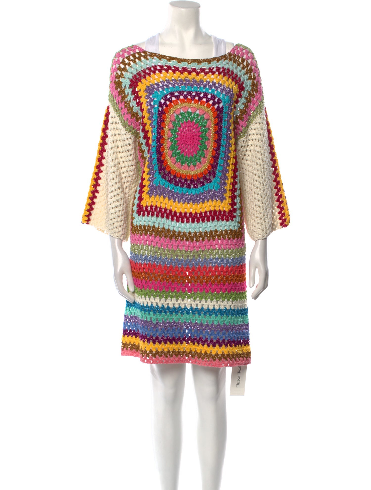 Rose Carmine Kid Mohair Mini Dress