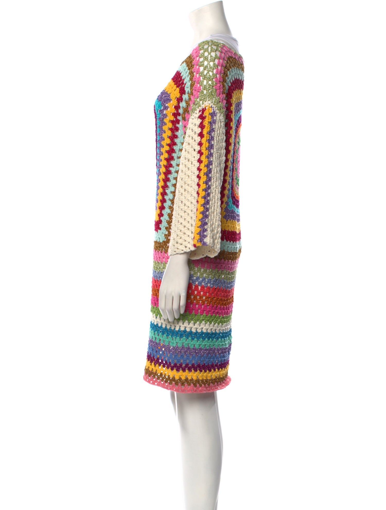 Rose Carmine Kid Mohair Mini Dress