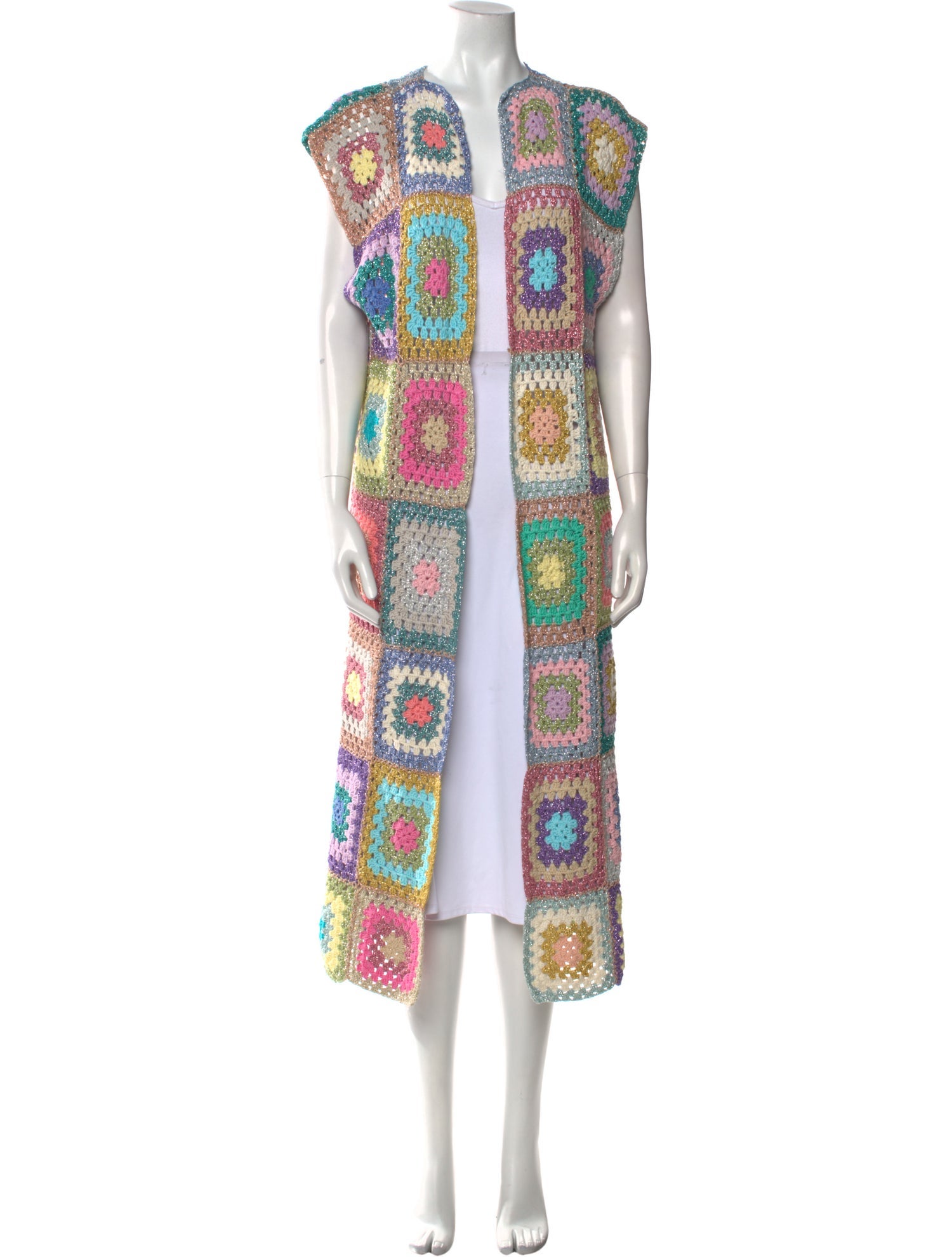 Rose Carmine Printed V-Neck Sweater