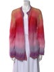 Rose Carmine Mohair Tie-Dye Print Sweater