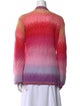 Rose Carmine Mohair Tie-Dye Print Sweater