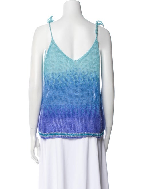 Rose Carmine Kid Mohair Printed Top