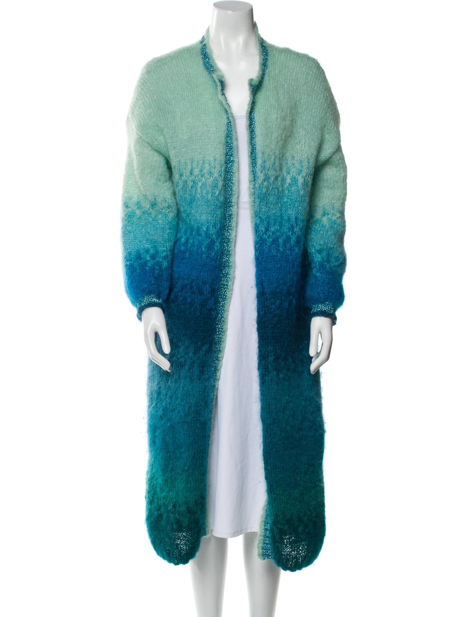 Rose Carmine Mohair Tie-Dye Print Evening Jacket