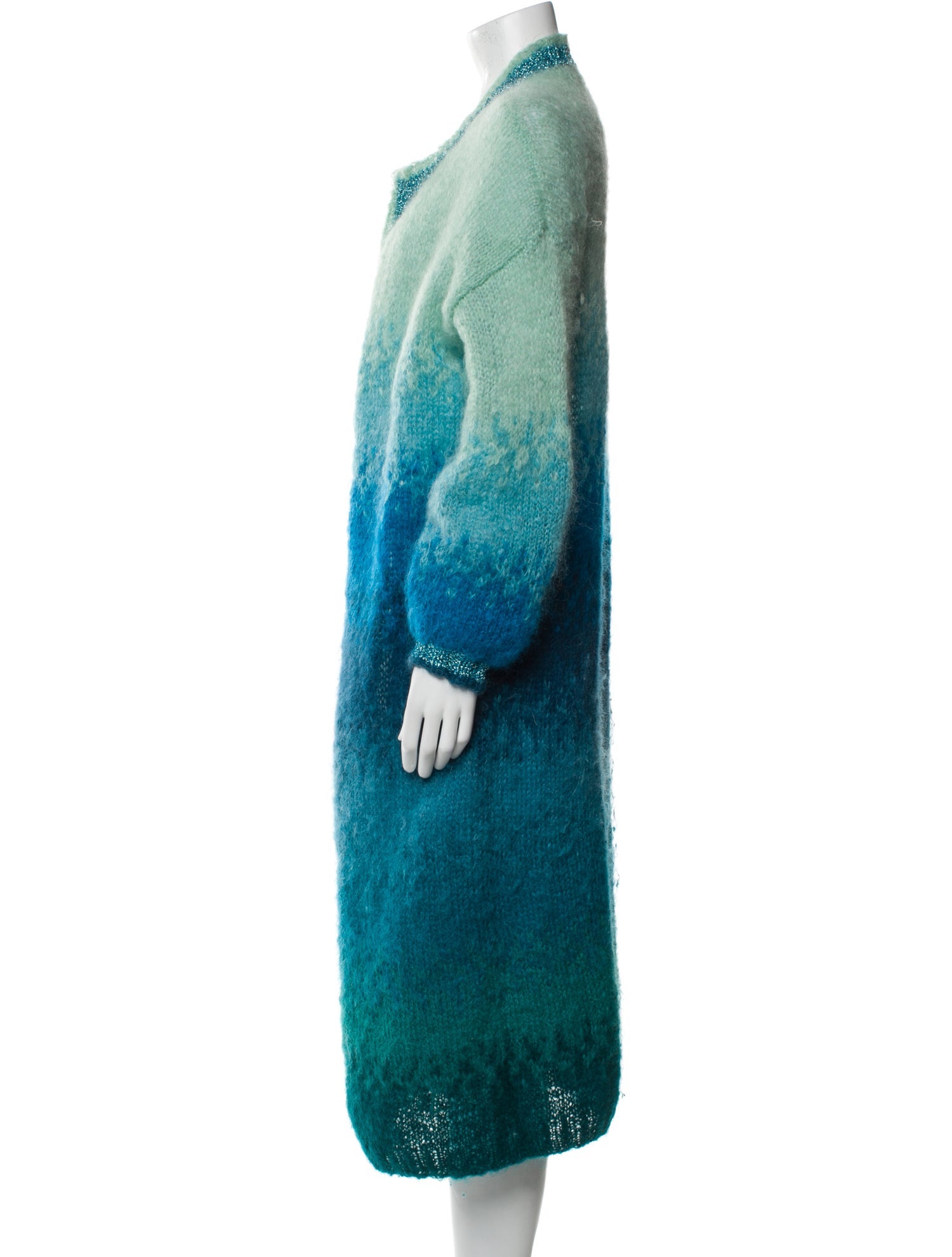 Rose Carmine Mohair Tie-Dye Print Evening Jacket