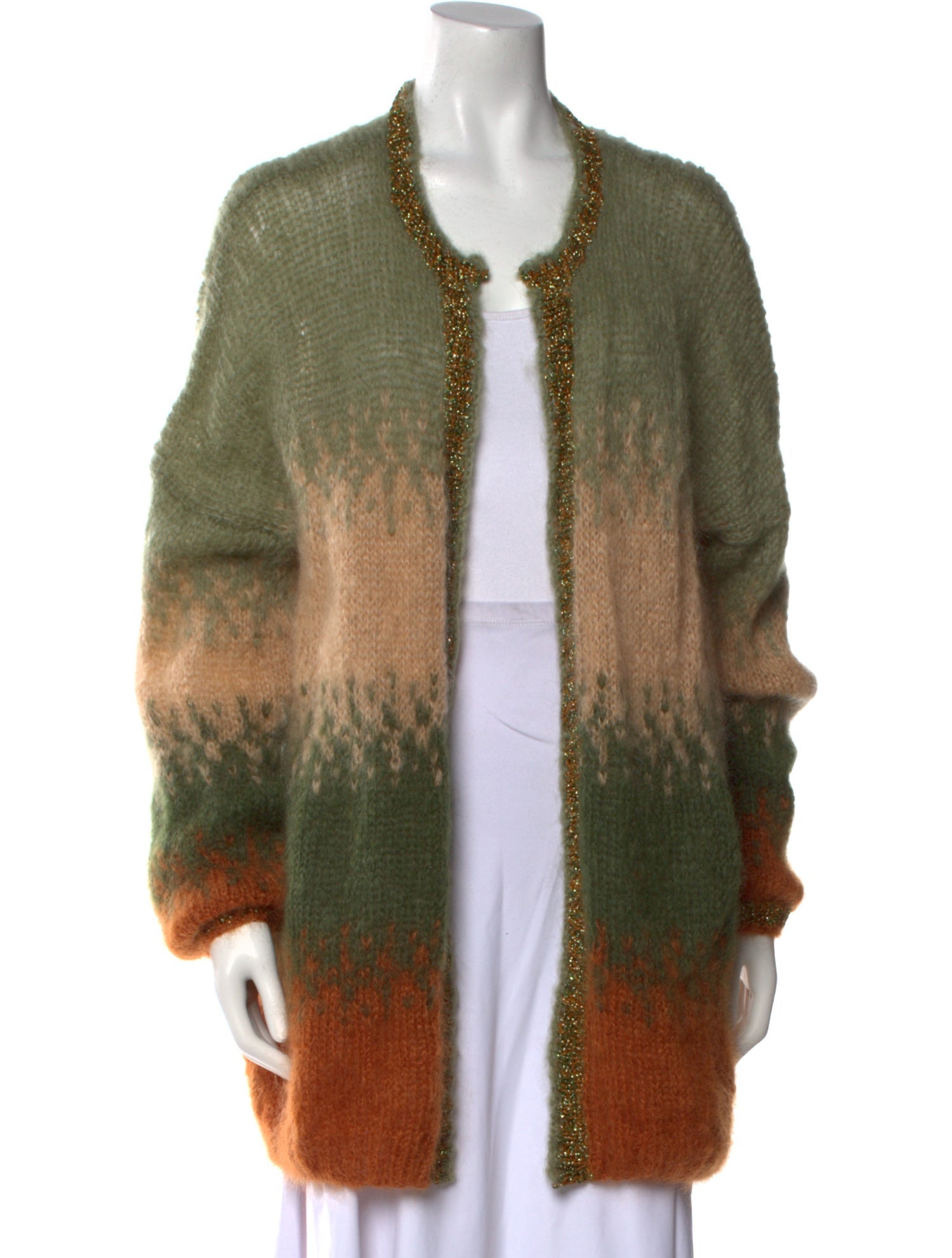 Rose Carmine Mohair Tie-Dye Print Sweater