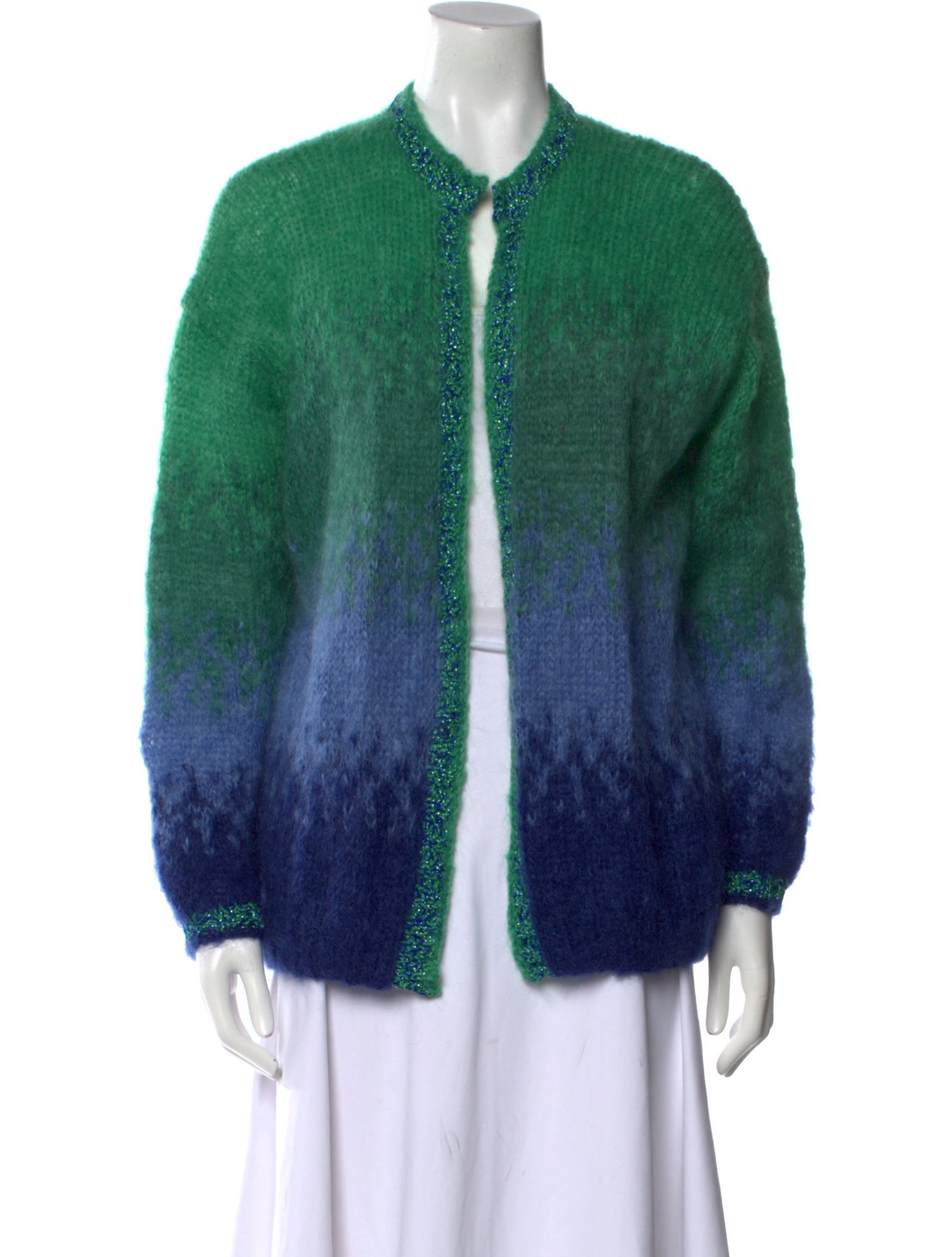 Rose Carmine Mohair Tie-Dye Print Sweater