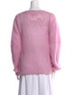 Rose Carmine Mohair Crew Neck Sweater