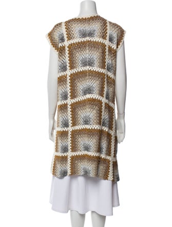 Rose Carmine Plaid Print Crew Neck Sweater