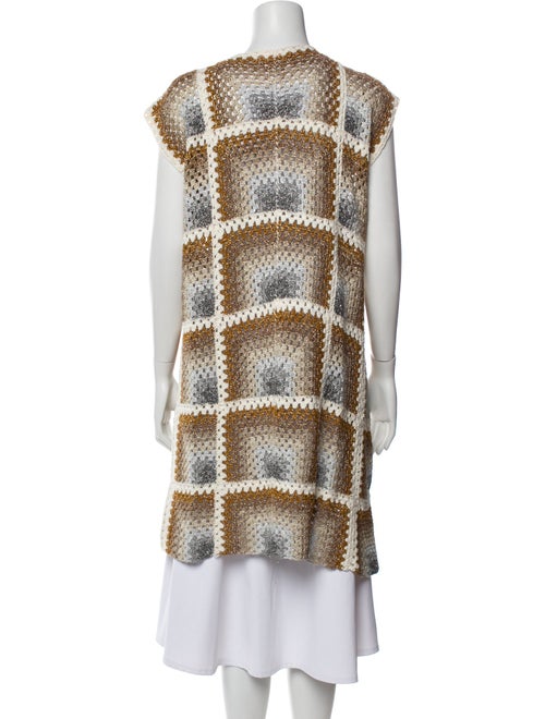 Rose Carmine Plaid Print Crew Neck Sweater