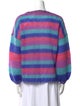 Rose Carmine Mohair Striped Sweater
