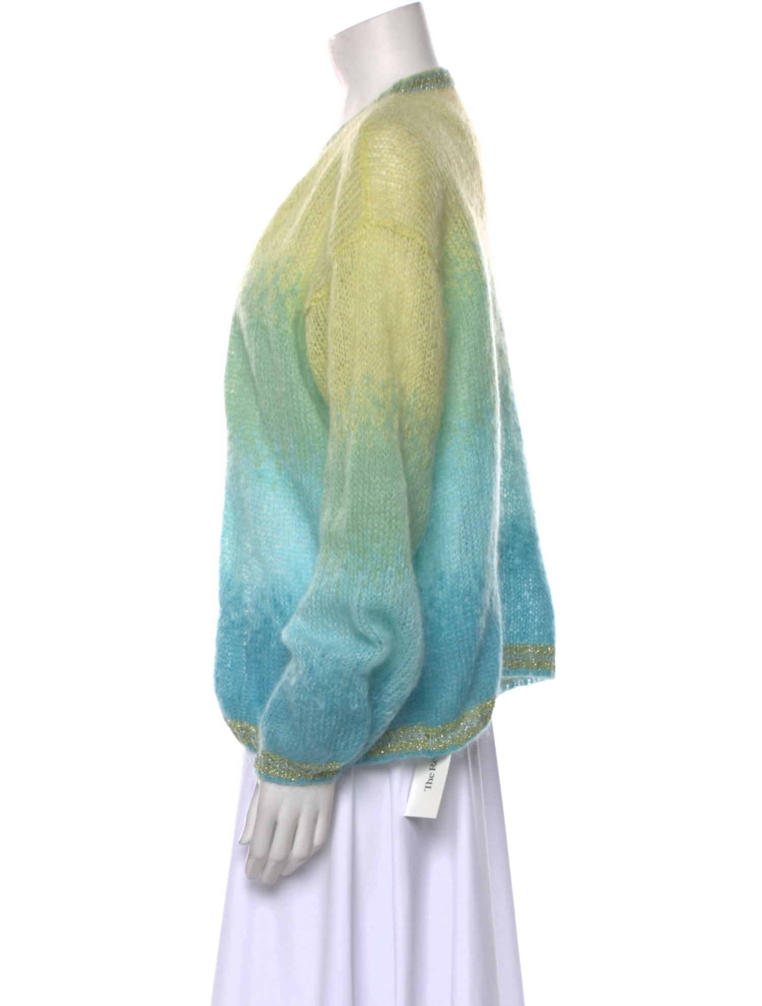 Rose Carmine Mohair Tie-Dye Print Sweater