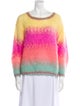 Rose Carmine Mohair Printed Sweater