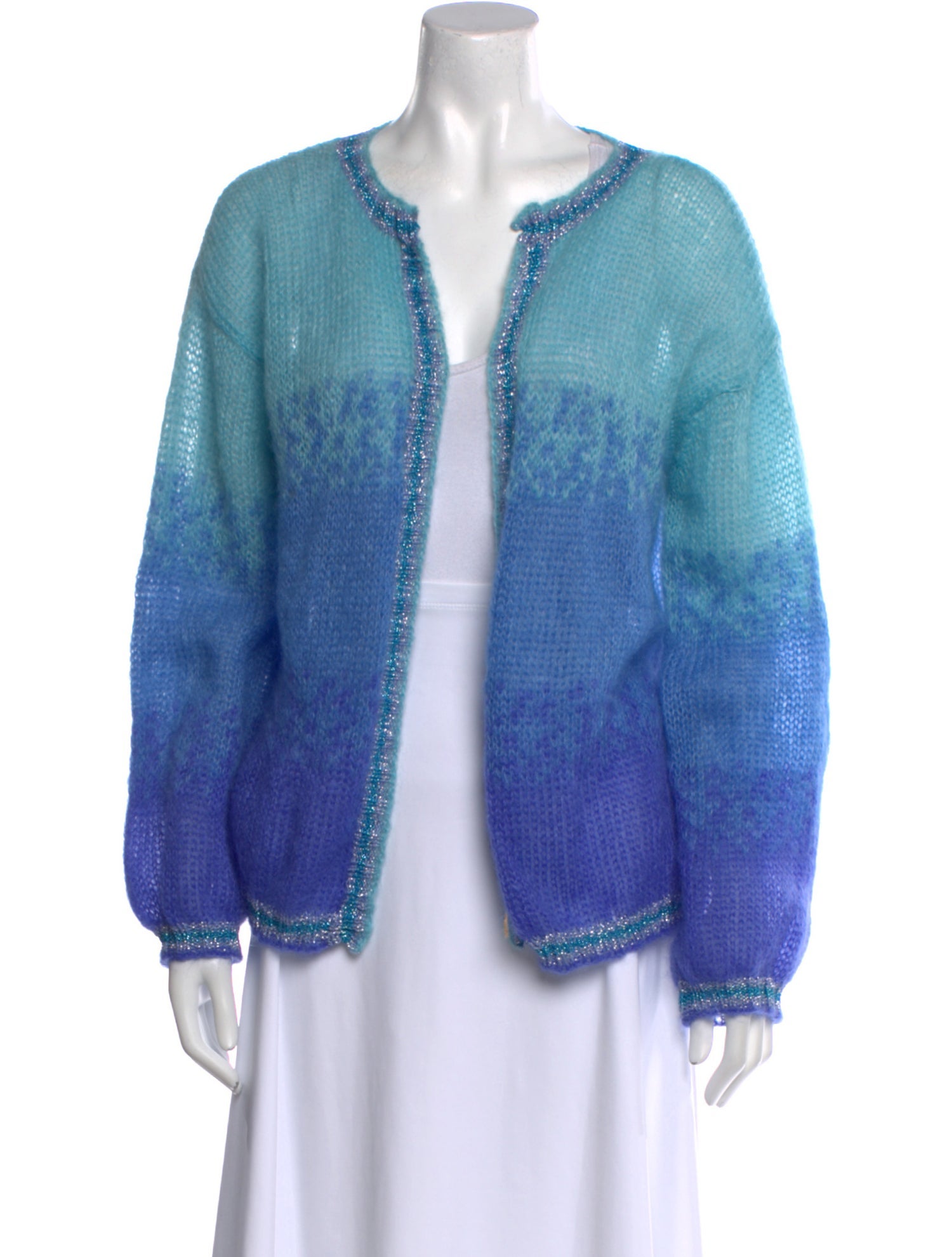 Rose Carmine Kid Mohair V-Neck Sweater