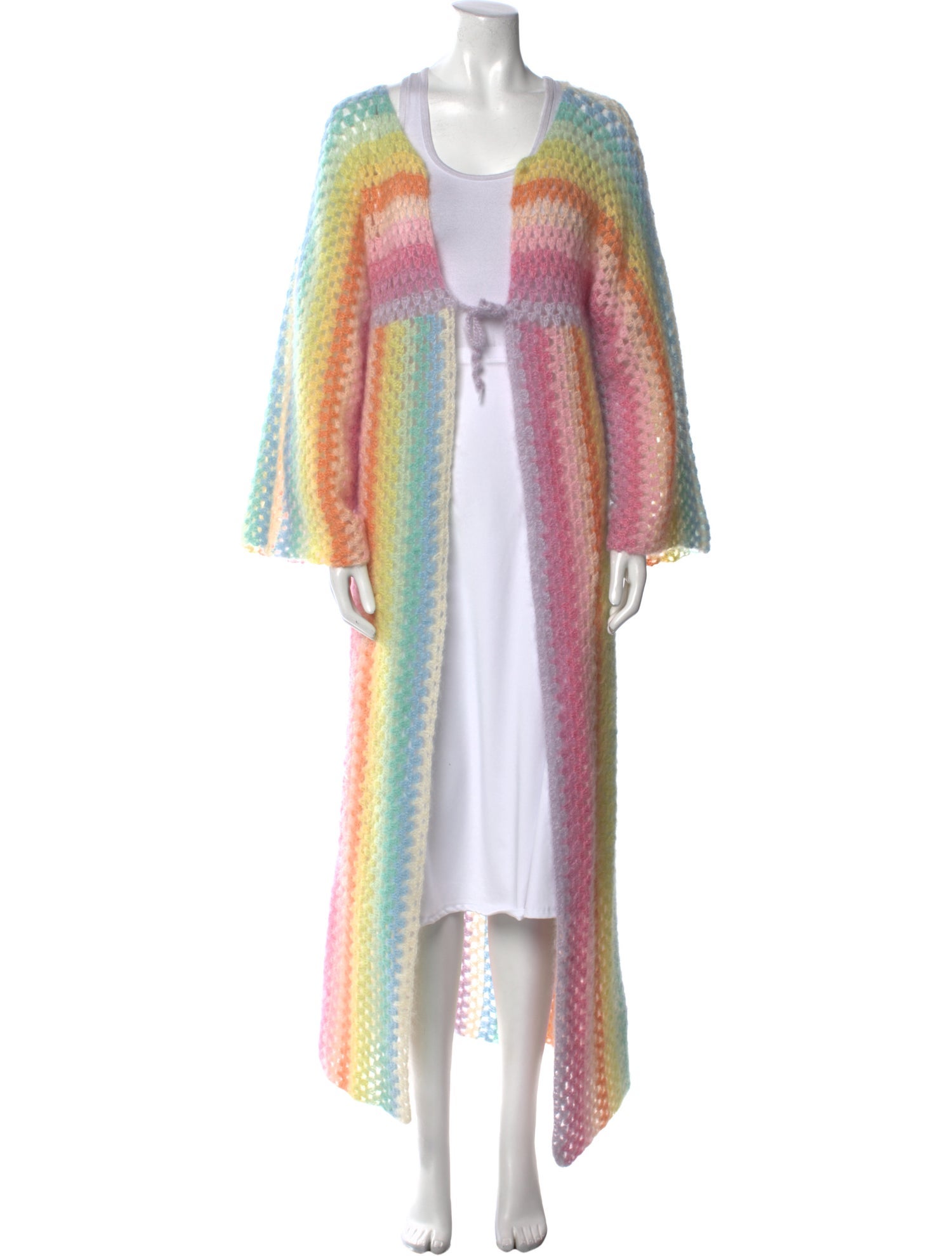 Rose Carmine Mohair Printed Sweater