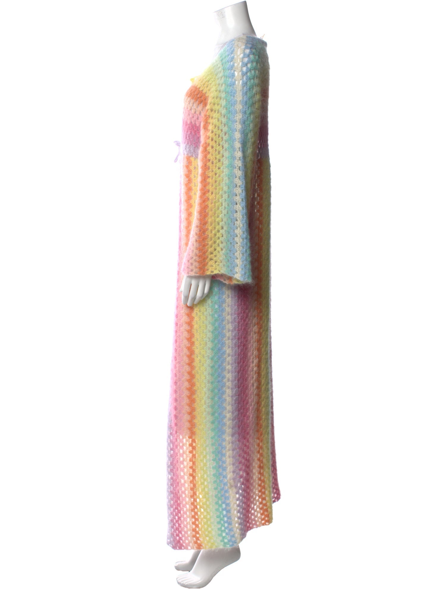 Rose Carmine Mohair Printed Sweater