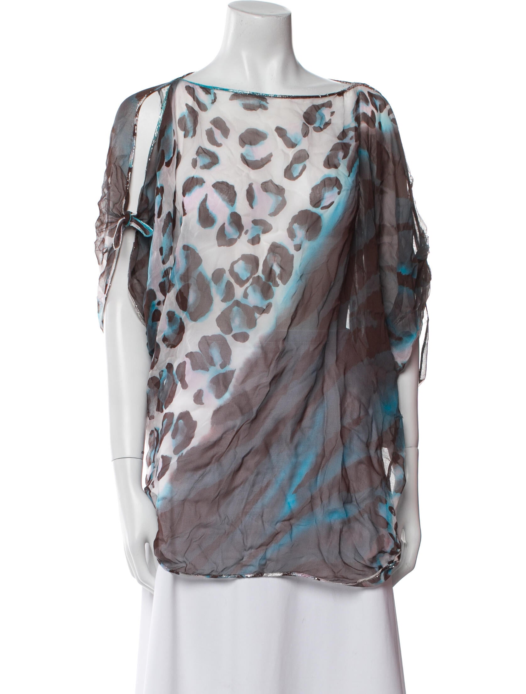 Rose Carmine Kid Mohair Printed Sweater