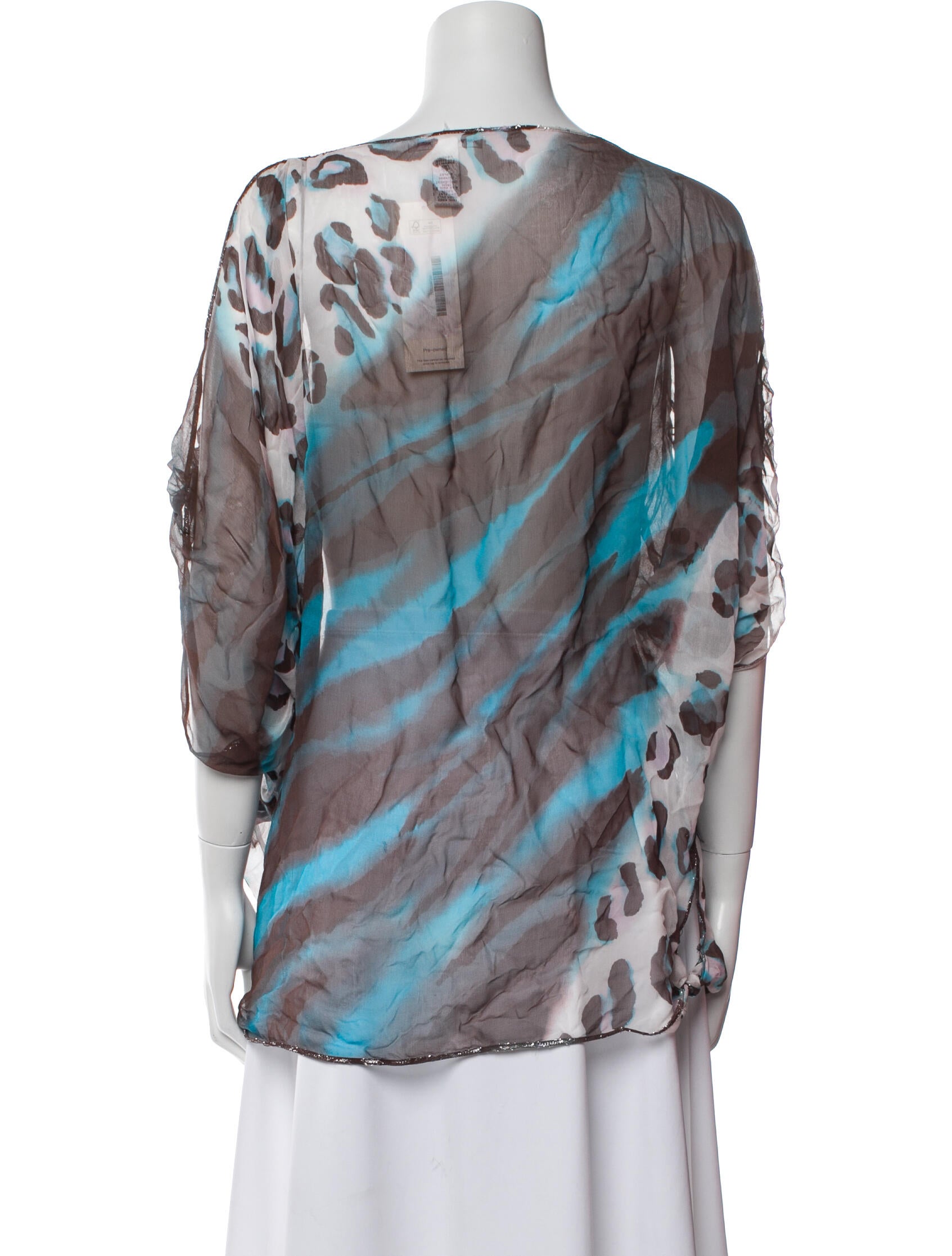 Rose Carmine Kid Mohair Printed Sweater