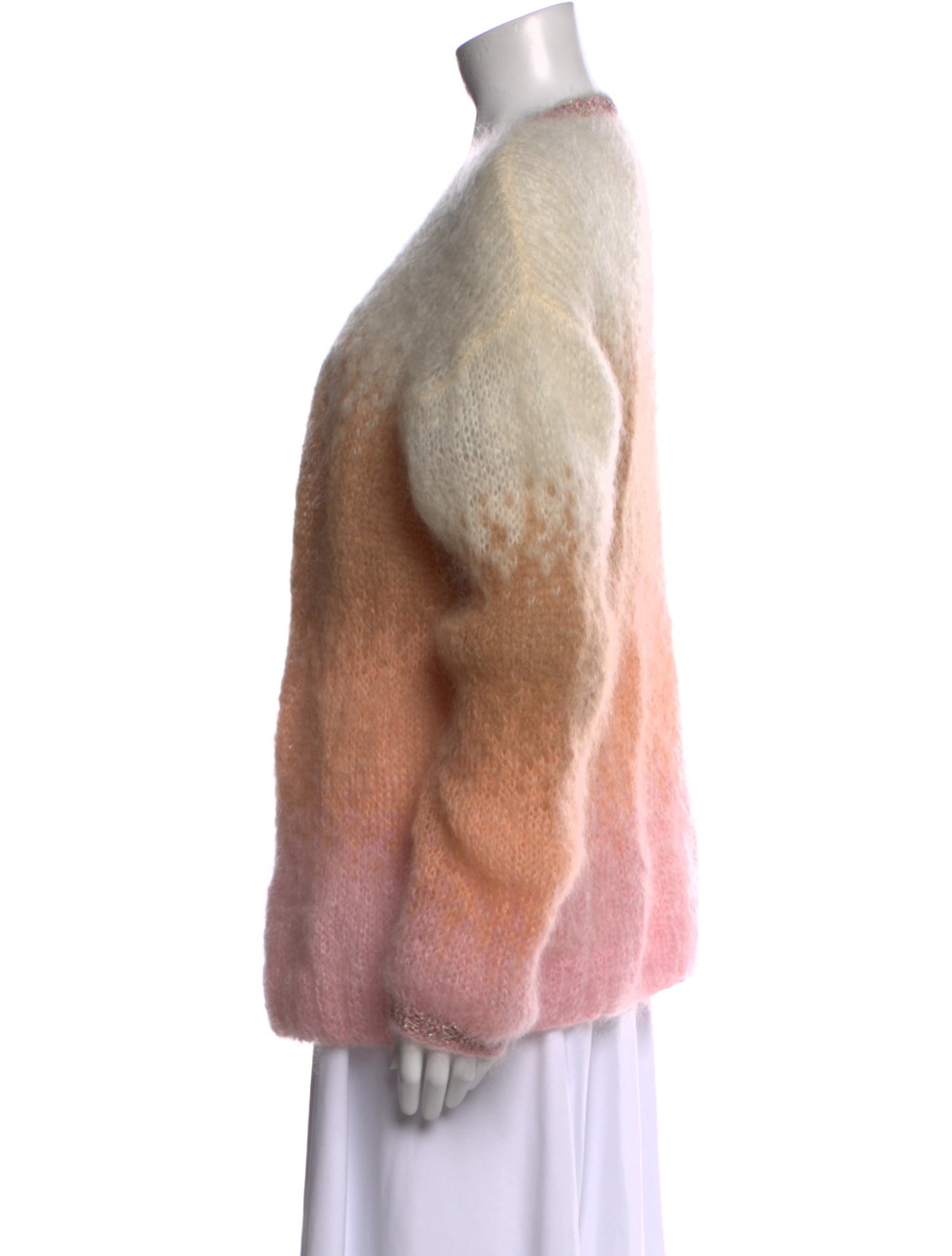 Rose Carmine Open Front Sweater