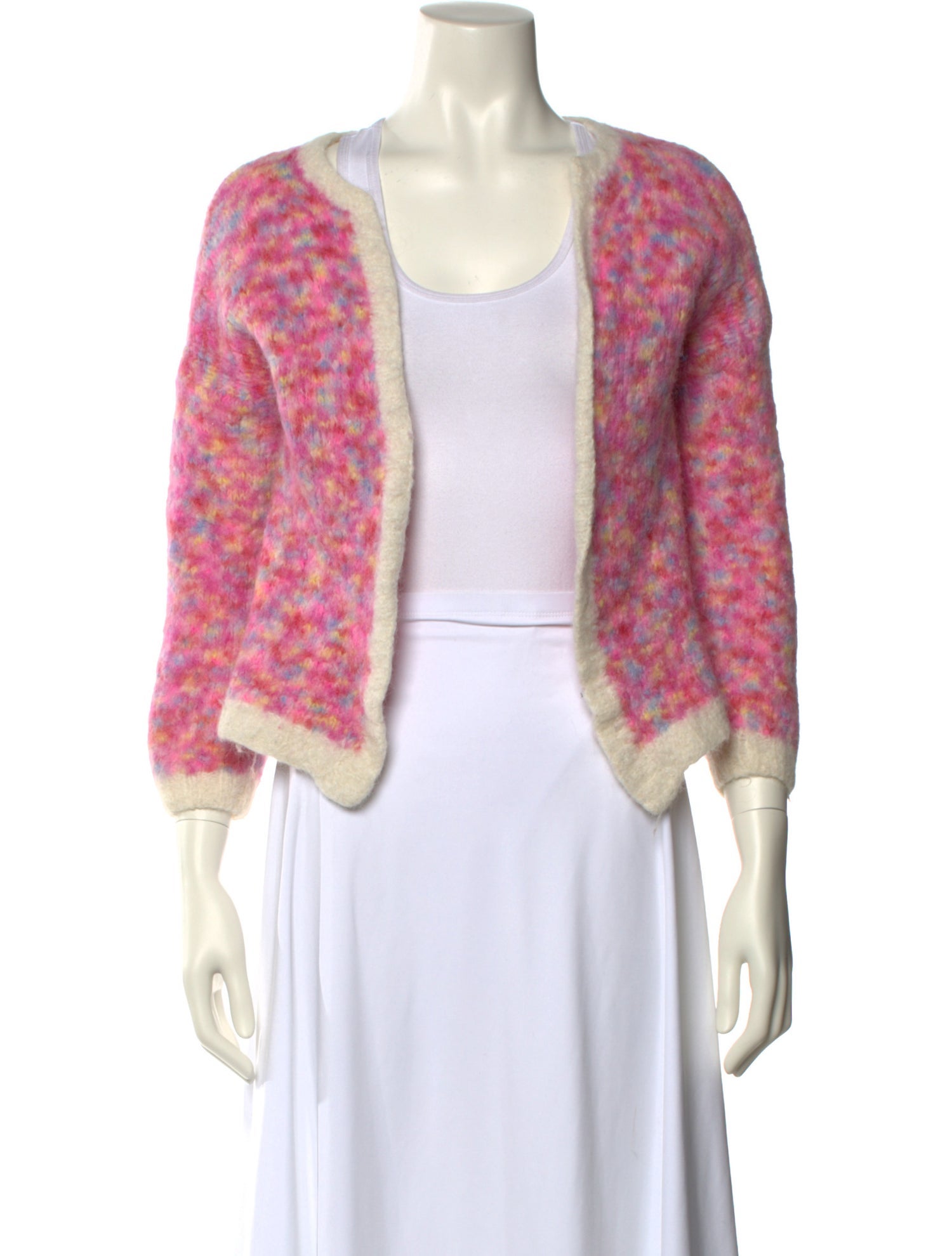 Rose Carmine Alpaca Printed Sweater