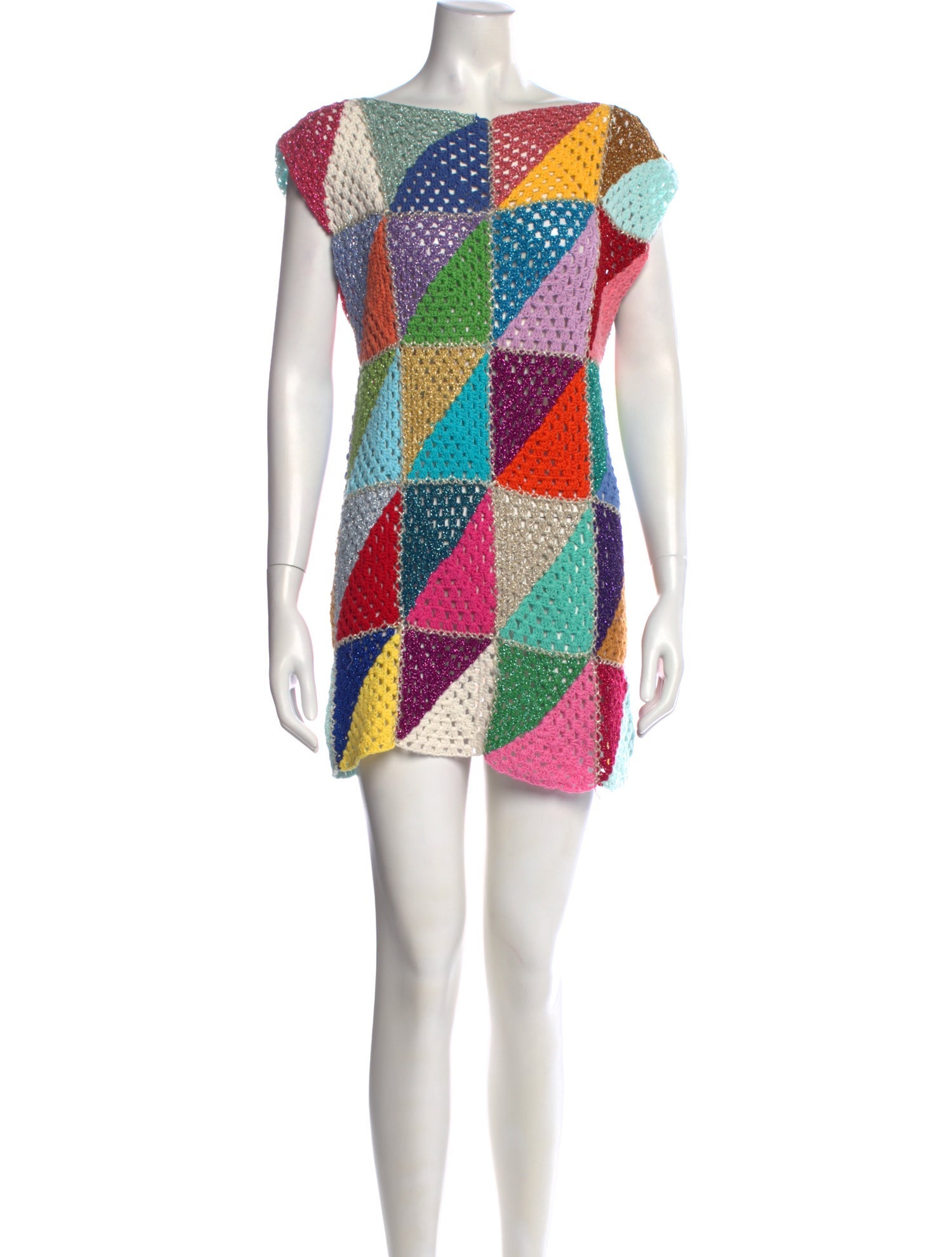 Rose Carmine Printed Mini Dress