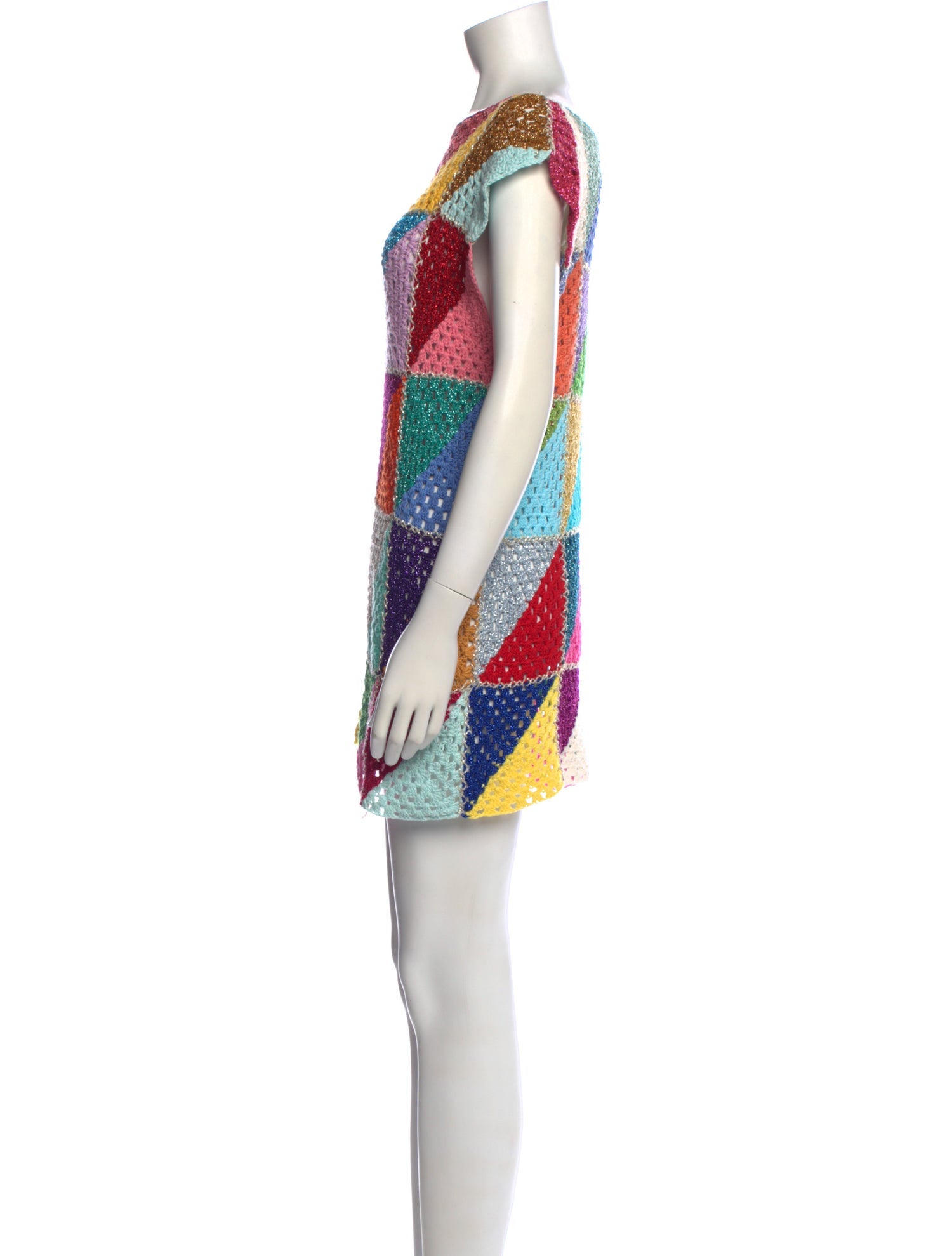 Rose Carmine Printed Mini Dress