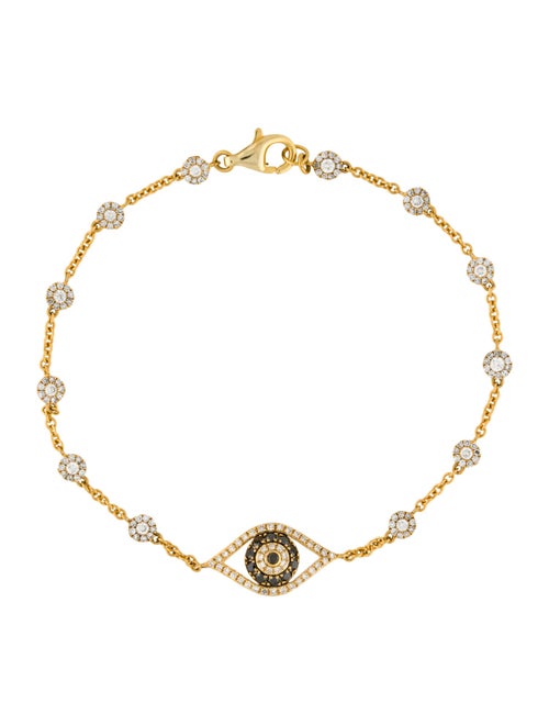 Roseark 14K Diamond Evil Eye Station Bracelet
