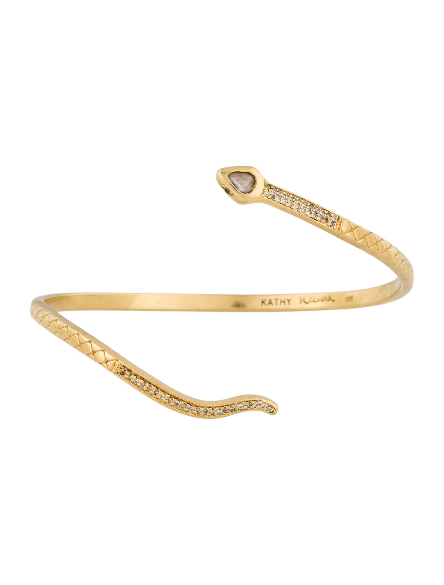 Roseark 18K Diamond Snake Cuff Bracelet