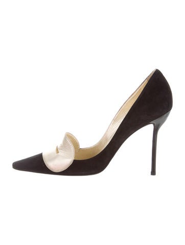 Roger Vivier Suede Pointed-Toe Pumps