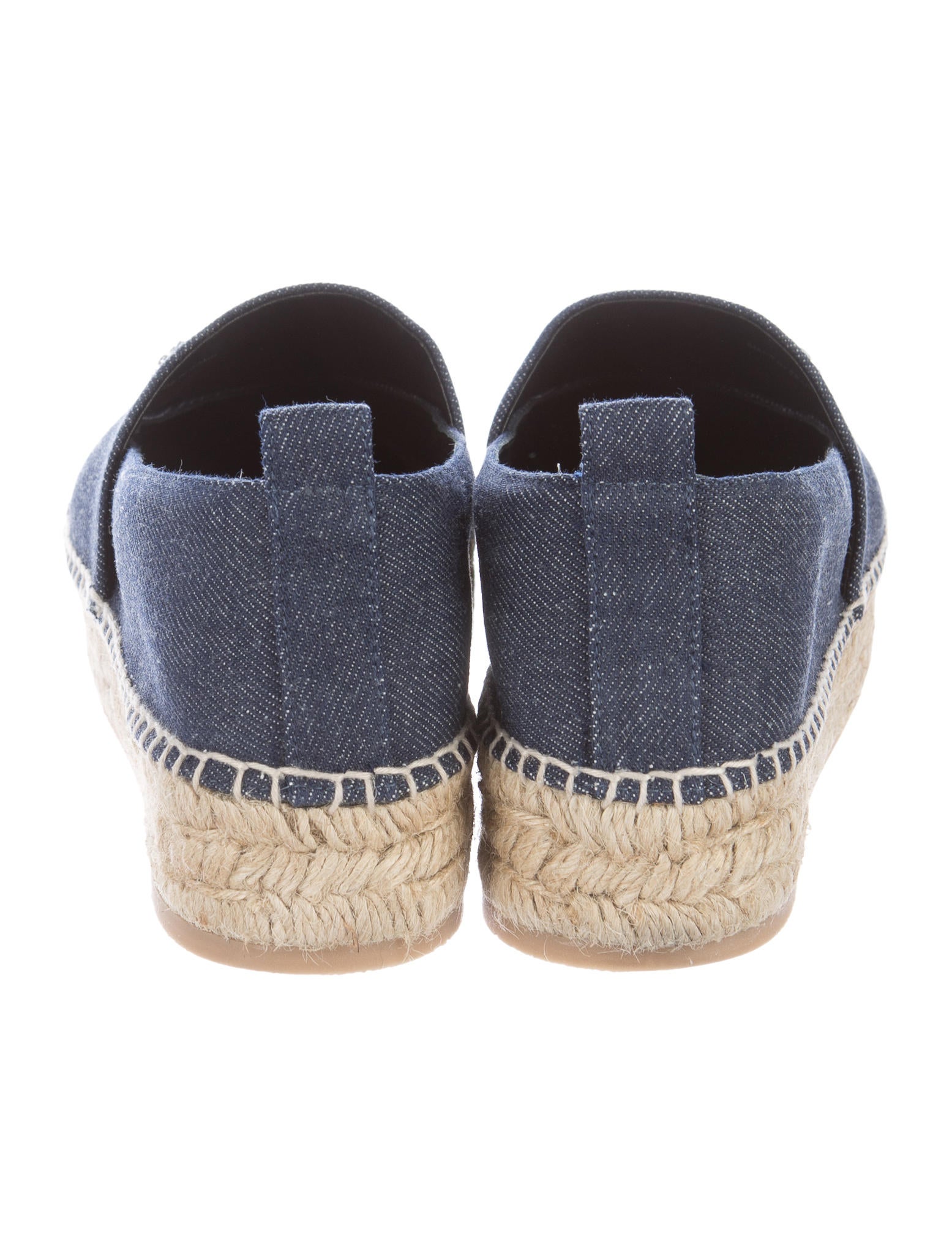 denim espadrille flats