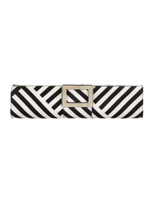 Roger Vivier Printed Pilgrim Clutch White