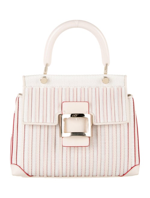 Roger Vivier Leather-Trimmed Crossbody Bag Gold