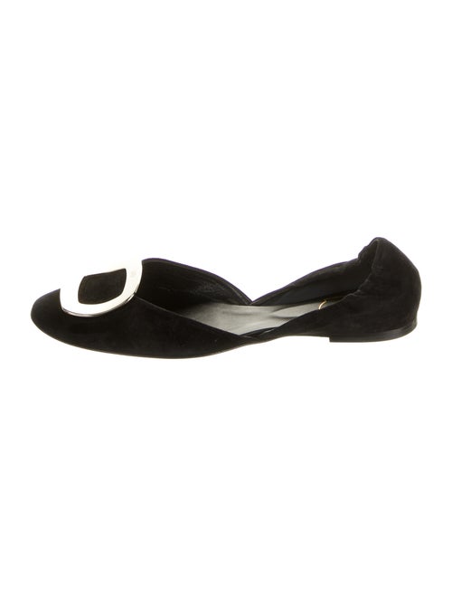 Roger Vivier Suede D'Orsay Flats Black