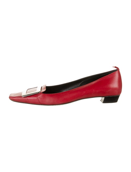 Roger Vivier Leather Ballet Flats Red