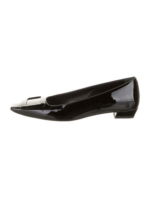 Roger Vivier Patent Leather Flats Black