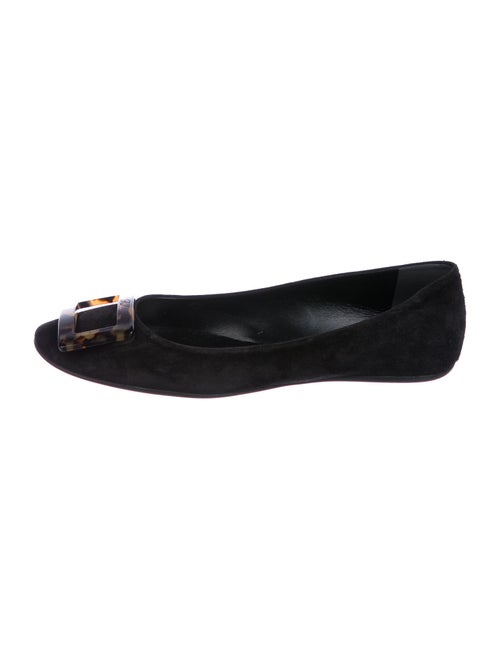Roger Vivier Suede Flats Black