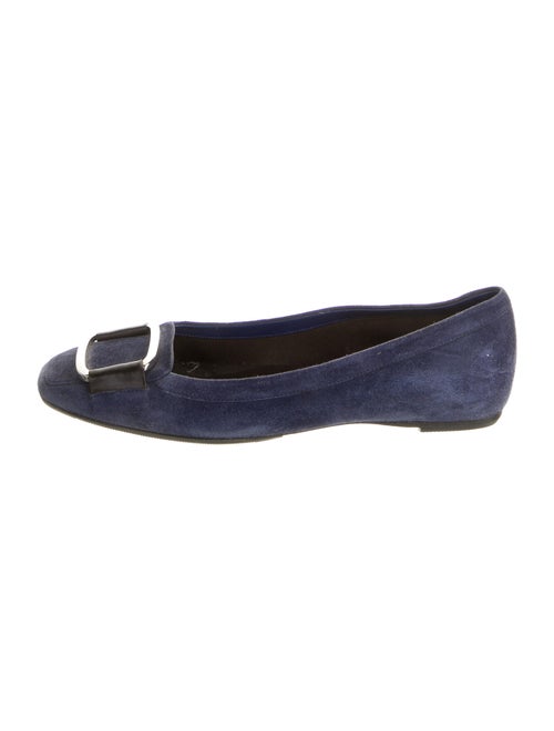 Roger Vivier Suede Flats Blue